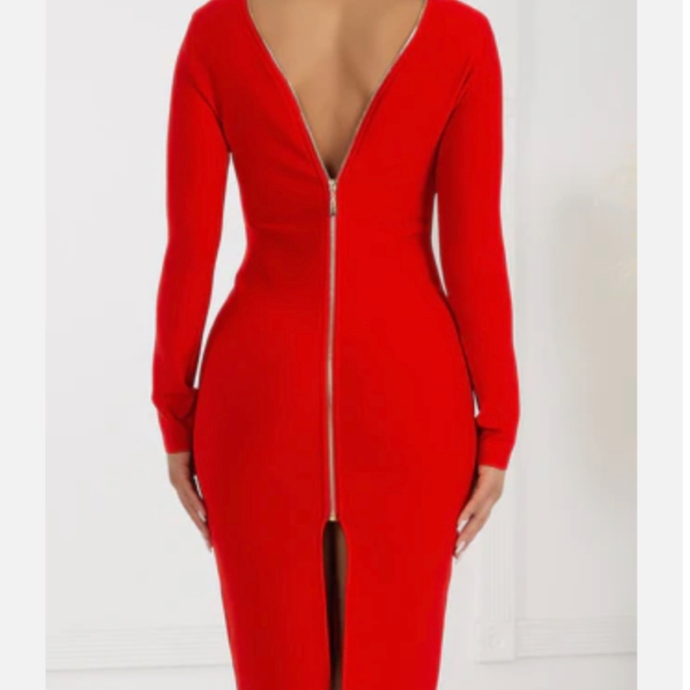 Brand new Red knee light midi dress
